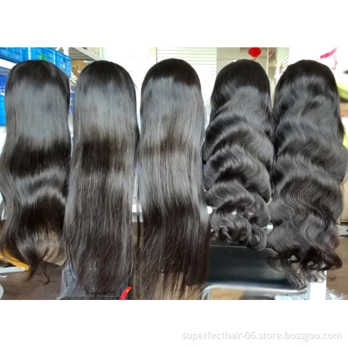 Wholesale 360 Lace Frontal Wigs For Black Women With Baby Hair High Density Silk Straight Human Hair 360 Lace Frontal wigs